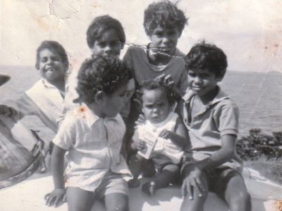 children at clump point john andy s family