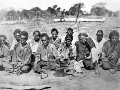 group of old men removed to hull river settlement  state library of qld