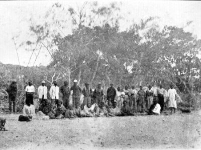 hull river mission  group of aborigines on the beach  cc libraries