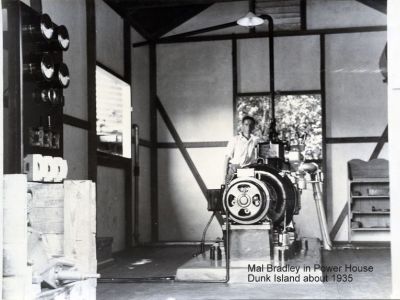 mal bradley in power house  dunk island  about courtesy morris family